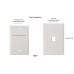 1 Port Oversize Designer 2 pc. Keystone Plate, no visible screws